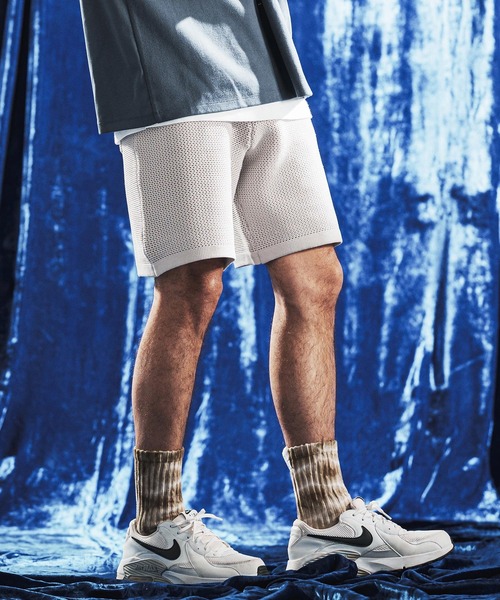 ANGENEHM(アンゲネーム)の「mp14887- Sheer Mesh Airy Knit Shorts ショートパンツ(AG06-004scg)(その他パンツ・メンズ・ミックスグレー/ブラック/ターコイズブルー/キナリ・L/M/S)」の13枚目の写真