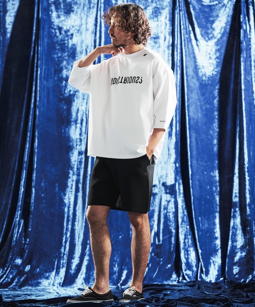 ANGENEHM(アンゲネーム)の「mp14887- Sheer Mesh Airy Knit Shorts ショートパンツ(AG06-004scg)(その他パンツ・メンズ・ミックスグレー/ブラック/ターコイズブルー/キナリ・L/M/S)」の21枚目の写真