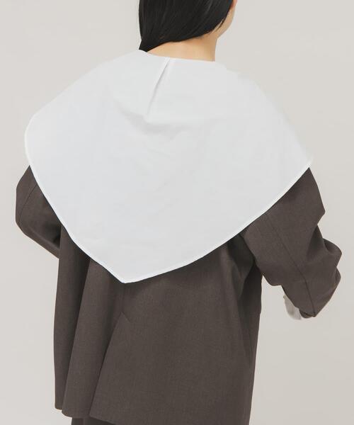 KBF（ケイビーエフ）の「ラッフルBIGカラーブラウス（シャツ/ブラウス・レディース・ブラック/オフホワイト・ONE）」の5枚目の写真