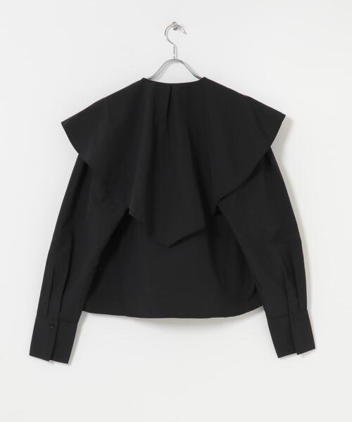 KBF（ケイビーエフ）の「ラッフルBIGカラーブラウス（シャツ/ブラウス・レディース・ブラック/オフホワイト・ONE）」の20枚目の写真