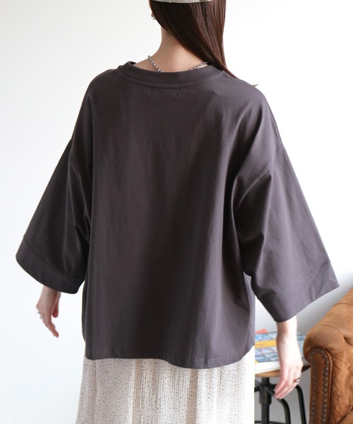 BEVERLY HILLS POLO CLUB(ビバリーヒルズポロクラブ)の「【BEVERLY HILLS POLO CLUB】ドロップワイドショートスリーブTee(Tシャツ/カットソー・レディース・ホワイト/オレンジ/ブラック/ブラウン・M)」の15枚目の写真