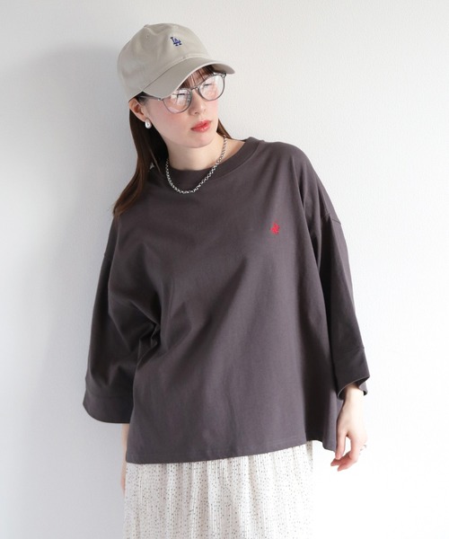 BEVERLY HILLS POLO CLUB(ビバリーヒルズポロクラブ)の「【BEVERLY HILLS POLO CLUB】ドロップワイドショートスリーブTee(Tシャツ/カットソー・レディース・ホワイト/オレンジ/ブラック/ブラウン・M)」の13枚目の写真