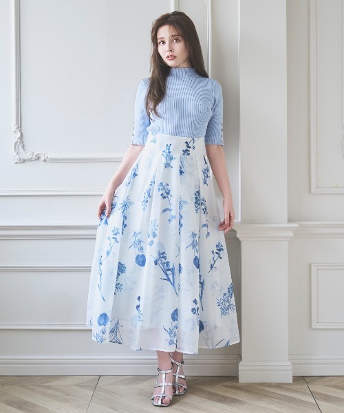 SWINGLE（スウィングル）の「【3/19(Thu)発売】5分袖金ボタンリブニット（ニット/セーター・レディース・サックスブルー/ピンク/オフホワイト/ブラック・FREE）」の12枚目の写真