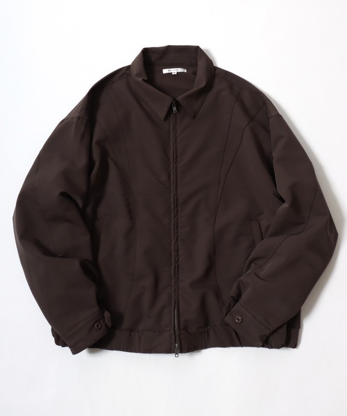 SUGGESTION(サジェッション)の「2026SS オーバーサイズ TRファブリック スイングトップ ジップジャケット/ライトブルゾン(ブルゾン・メンズ・ブラウン/ブラック・M/L)」の1枚目の写真