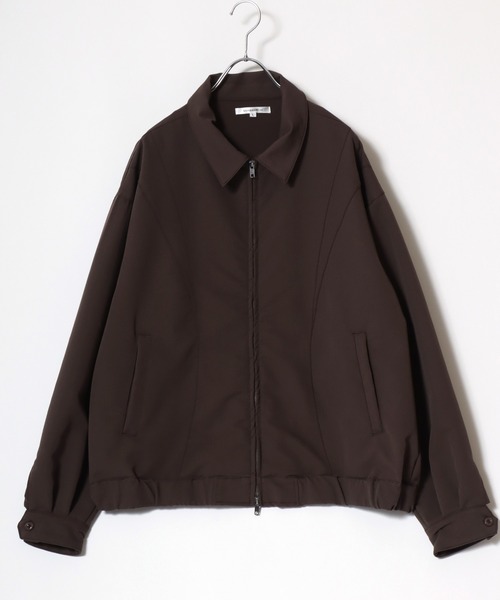 SUGGESTION(サジェッション)の「2026SS オーバーサイズ TRファブリック スイングトップ ジップジャケット/ライトブルゾン(ブルゾン・メンズ・ブラウン/ブラック・M/L)」の5枚目の写真