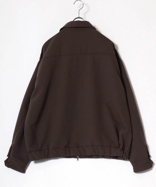 SUGGESTION(サジェッション)の「2026SS オーバーサイズ TRファブリック スイングトップ ジップジャケット/ライトブルゾン(ブルゾン・メンズ・ブラウン/ブラック・M/L)」の6枚目の写真