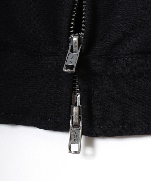 SUGGESTION(サジェッション)の「2026SS オーバーサイズ TRファブリック スイングトップ ジップジャケット/ライトブルゾン(ブルゾン・メンズ・ブラウン/ブラック・M/L)」の3枚目の写真