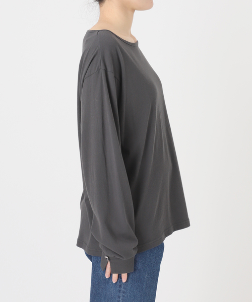 B.C STOCK(ベーセーストック)の「ファニーキャミ付きロンTEE(Tシャツ/カットソー・レディース・ブラック/アイボリー・FREE)」の14枚目の写真