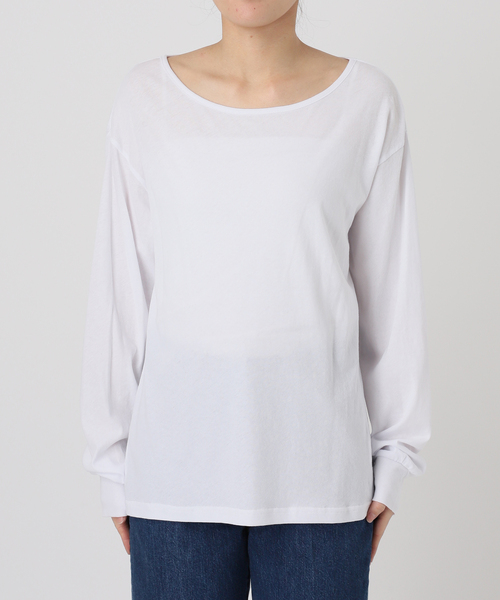 B.C STOCK(ベーセーストック)の「ファニーキャミ付きロンTEE(Tシャツ/カットソー・レディース・ブラック/アイボリー・FREE)」の5枚目の写真