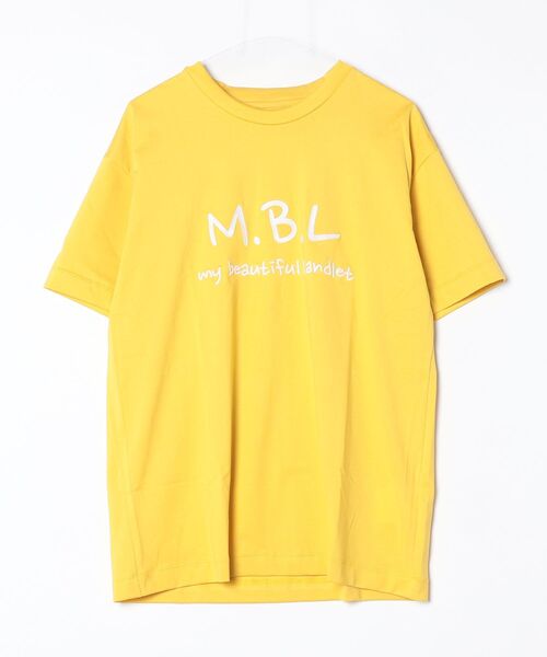 my beautiful landlet（マイビューティフルランドレット）の「【my beautiful landlet】 SUPIMA COTTON EMBROIDERY LOGO T-SHIRT（Tシャツ/カットソー・メンズ・オフホワイト/ブラック/チャコールグレー/イエロー・1/0）」の4枚目の写真