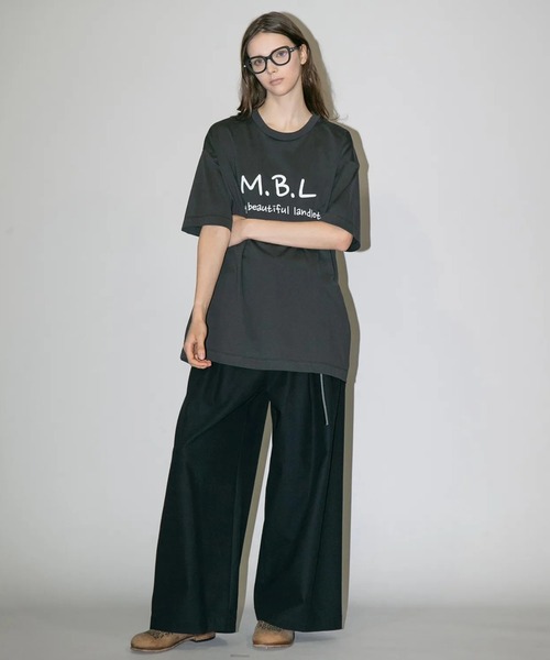 my beautiful landlet(マイビューティフルランドレット)の「【my beautiful landlet】 SUPIMA COTTON EMBROIDERY LOGO T-SHIRT(Tシャツ/カットソー・メンズ・オフホワイト/ブラック/チャコールグレー/イエロー・1/0)」の7枚目の写真