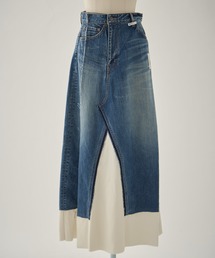 Maison MIHARA YASUHIRO（メゾンミハラヤスヒロ）の「【MIHARA YASUHIRO/ミハラヤスヒロ】DENIM PANTS COMBINED SKIRT/デニムパンツコンバインドスカート（デニムスカート）」