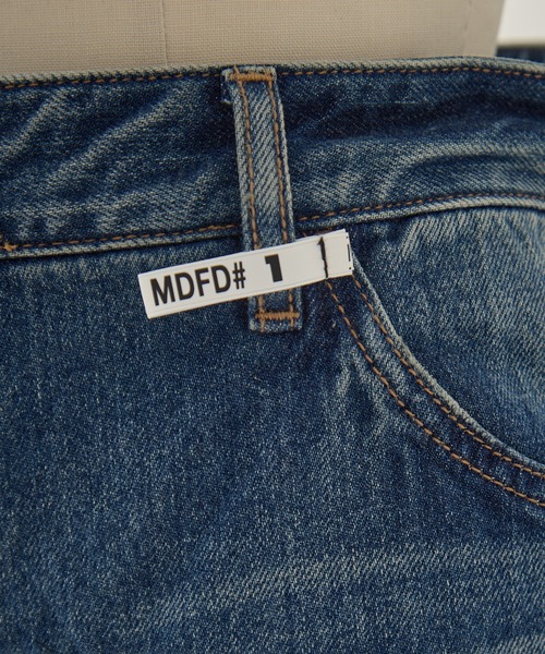 Maison MIHARA YASUHIRO（メゾンミハラヤスヒロ）の「【MIHARA YASUHIRO/ミハラヤスヒロ】DENIM PANTS COMBINED SKIRT/デニムパンツコンバインドスカート（デニムスカート・レディース・ブラック/ダークインディゴブルー・36/38）」の6枚目の写真