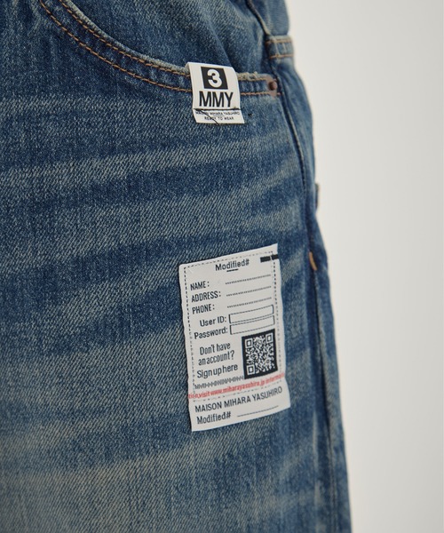 Maison MIHARA YASUHIRO（メゾンミハラヤスヒロ）の「【MIHARA YASUHIRO/ミハラヤスヒロ】DENIM PANTS COMBINED SKIRT/デニムパンツコンバインドスカート（デニムスカート・レディース・ブラック/ダークインディゴブルー・36/38）」の8枚目の写真
