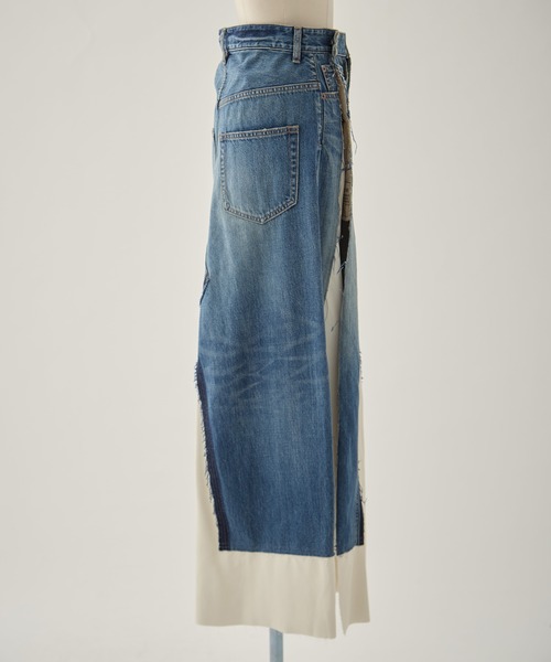 Maison MIHARA YASUHIRO（メゾンミハラヤスヒロ）の「【MIHARA YASUHIRO/ミハラヤスヒロ】DENIM PANTS COMBINED SKIRT/デニムパンツコンバインドスカート（デニムスカート・レディース・ブラック/ダークインディゴブルー・36/38）」の11枚目の写真