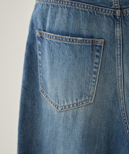 Maison MIHARA YASUHIRO（メゾンミハラヤスヒロ）の「【MIHARA YASUHIRO/ミハラヤスヒロ】DENIM PANTS COMBINED SKIRT/デニムパンツコンバインドスカート（デニムスカート・レディース・ブラック/ダークインディゴブルー・36/38）」の3枚目の写真