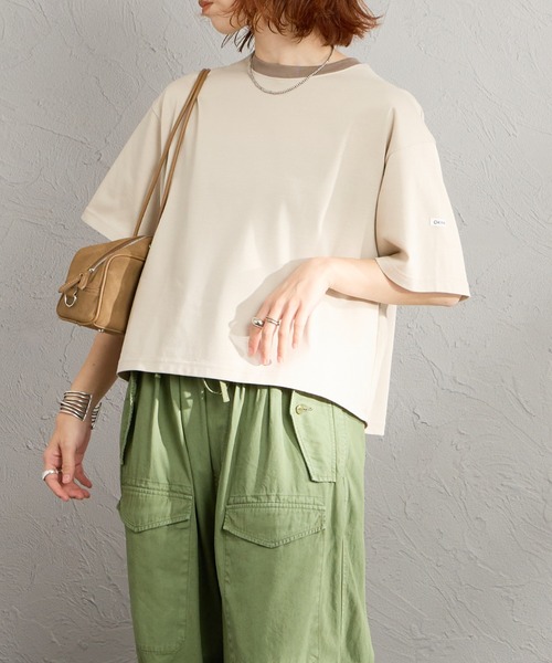 ORCIVAL（オーシバル）の「【WEB限定】[ORCIVAL/オーシバル] ワイド クルーネック Tシャツ（Tシャツ/カットソー・レディース・ホワイト/ブラック/ライトベージュ・2）」の21枚目の写真