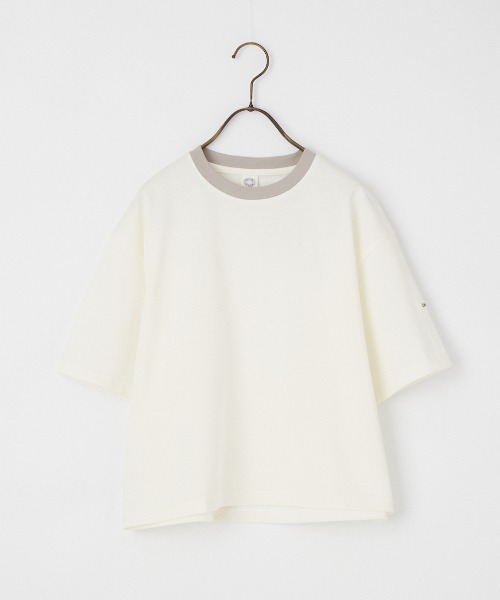 ORCIVAL（オーシバル）の「【WEB限定】[ORCIVAL/オーシバル] ワイド クルーネック Tシャツ（Tシャツ/カットソー・レディース・ホワイト/ブラック/ライトベージュ・2）」の4枚目の写真