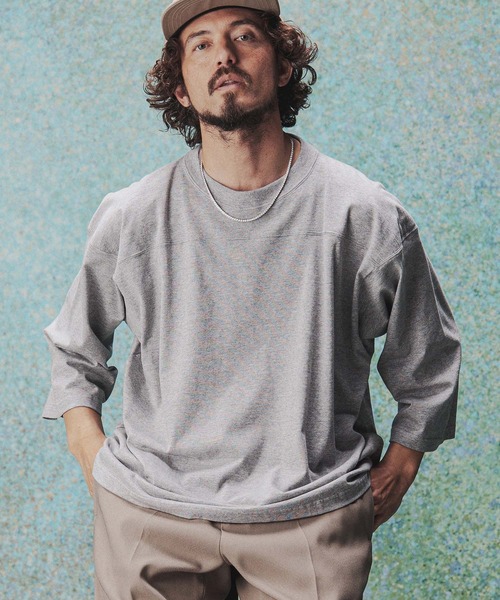 THEOREM(セオレム)の「mt10474- Football QS Tee フットボールTシャツ(TRM-6699)(Tシャツ/カットソー・メンズ・ダークネイビー/オフホワイト/ブラック/杢グレー・L/M)」の5枚目の写真