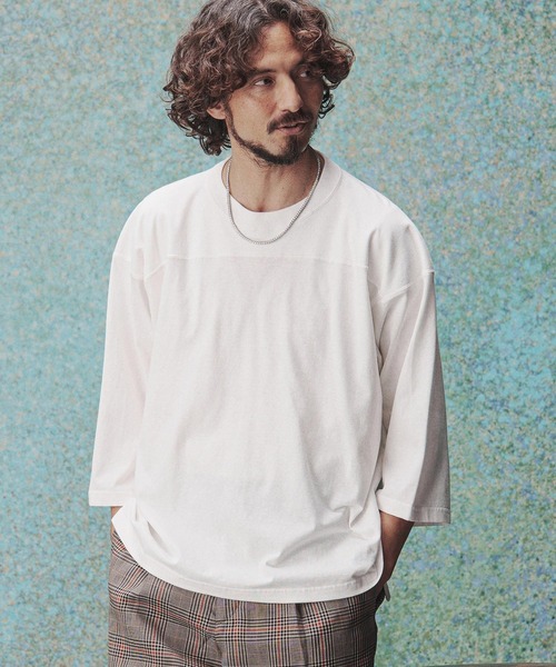 THEOREM(セオレム)の「mt10474- Football QS Tee フットボールTシャツ(TRM-6699)(Tシャツ/カットソー・メンズ・ダークネイビー/オフホワイト/ブラック/杢グレー・L/M)」の18枚目の写真