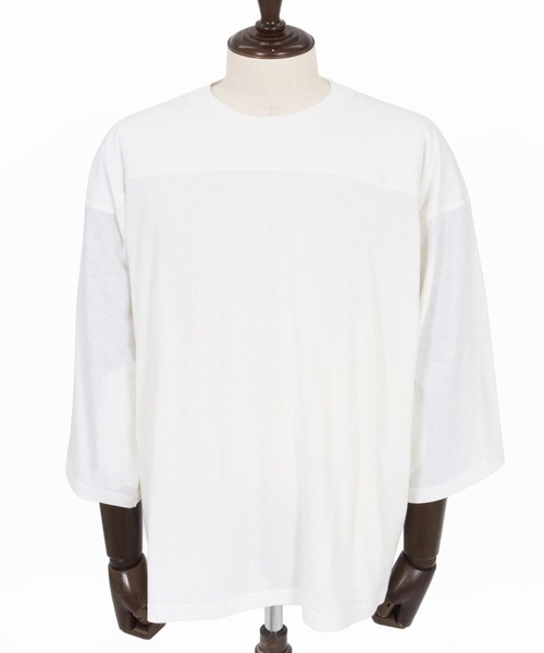 THEOREM(セオレム)の「mt10474- Football QS Tee フットボールTシャツ(TRM-6699)(Tシャツ/カットソー・メンズ・ダークネイビー/オフホワイト/ブラック/杢グレー・L/M)」の21枚目の写真