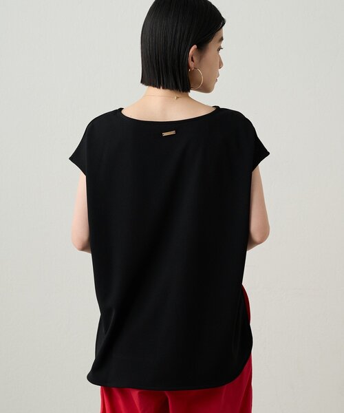LOUNGEDRESS(ラウンジドレス)の「《1枚できれい見え/イージーケア》カットジョーゼットフレンチブラウス 夏服(シャツ/ブラウス・レディース・ネイビー/ベージュ/オフホワイト/ブラック・FREE)」の8枚目の写真