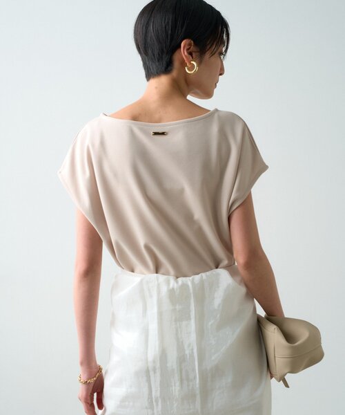 LOUNGEDRESS(ラウンジドレス)の「《1枚できれい見え/イージーケア》カットジョーゼットフレンチブラウス 夏服(シャツ/ブラウス・レディース・ネイビー/ベージュ/オフホワイト/ブラック・FREE)」の18枚目の写真