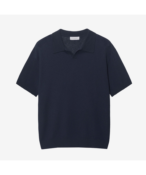 MINDBRIDGE(マインドブリッジ)の「リネンライクカラー半袖ニット - 4カラー(Tシャツ/カットソー・メンズ・スカイブルー/ネイビー/カーキ/アイボリー・100/110/95/105)」の4枚目の写真