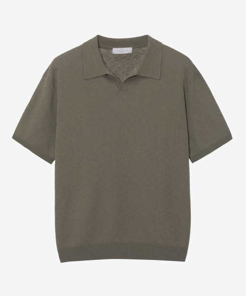 MINDBRIDGE(マインドブリッジ)の「リネンライクカラー半袖ニット - 4カラー(Tシャツ/カットソー・メンズ・スカイブルー/ネイビー/カーキ/アイボリー・100/110/95/105)」の11枚目の写真