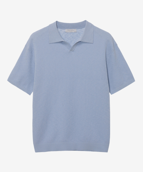 MINDBRIDGE(マインドブリッジ)の「リネンライクカラー半袖ニット - 4カラー(Tシャツ/カットソー・メンズ・スカイブルー/ネイビー/カーキ/アイボリー・100/110/95/105)」の9枚目の写真