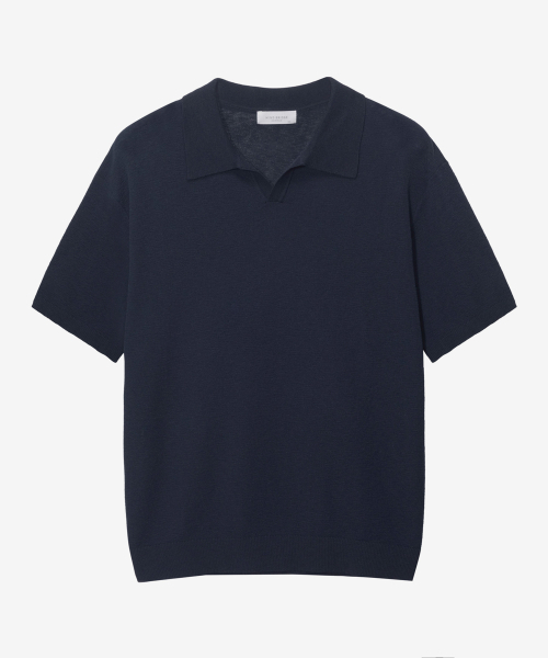 MINDBRIDGE(マインドブリッジ)の「リネンライクカラー半袖ニット - 4カラー(Tシャツ/カットソー・メンズ・スカイブルー/ネイビー/カーキ/アイボリー・100/110/95/105)」の7枚目の写真