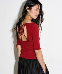 EIGHTHMONTH（エイスマンス）の「バックオープンリボントップス EM26s068【EIGHTHMONTH】（Tシャツ/カットソー）」