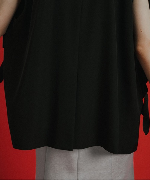et.UNiVER(エトユニベール)の「Ribbon JK+Satin OP(ドレス・レディース・ブラック×グレー/ブラウン系1・LARGE/MEDIUM/SMALL)」の15枚目の写真