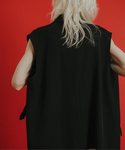 et.UNiVER(エトユニベール)の「Ribbon JK+Satin OP(ドレス・レディース・ブラック×グレー/ブラウン系1・LARGE/MEDIUM/SMALL)」の16枚目の写真