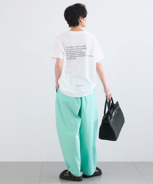 BARNYARDSTORM（バンヤードストーム）の「BARNYARDSTORM / ドライ天竺バックロゴT【吸水速乾 / JAPAN FABRIC】（Tシャツ/カットソー・レディース・ベージュ/ホワイト/グリーン・FREE）」の14枚目の写真
