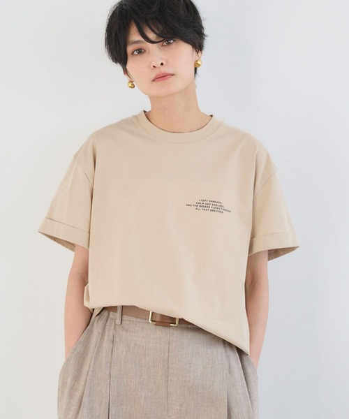 BARNYARDSTORM（バンヤードストーム）の「BARNYARDSTORM / ドライ天竺バックロゴT【吸水速乾 / JAPAN FABRIC】（Tシャツ/カットソー・レディース・ベージュ/ホワイト/グリーン・FREE）」の7枚目の写真