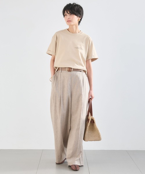 BARNYARDSTORM（バンヤードストーム）の「BARNYARDSTORM / ドライ天竺バックロゴT【吸水速乾 / JAPAN FABRIC】（Tシャツ/カットソー・レディース・ベージュ/ホワイト/グリーン・FREE）」の9枚目の写真