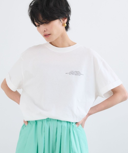 BARNYARDSTORM（バンヤードストーム）の「BARNYARDSTORM / ドライ天竺バックロゴT【吸水速乾 / JAPAN FABRIC】（Tシャツ/カットソー・レディース・ベージュ/ホワイト/グリーン・FREE）」の22枚目の写真