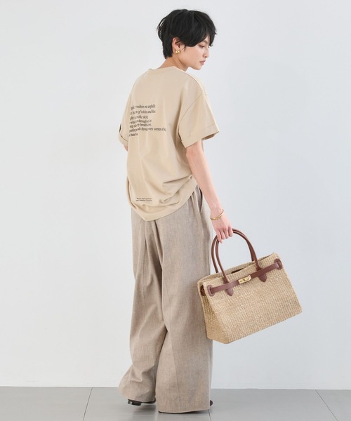 BARNYARDSTORM（バンヤードストーム）の「BARNYARDSTORM / ドライ天竺バックロゴT【吸水速乾 / JAPAN FABRIC】（Tシャツ/カットソー・レディース・ベージュ/ホワイト/グリーン・FREE）」の10枚目の写真