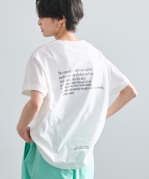 BARNYARDSTORM（バンヤードストーム）の「BARNYARDSTORM / ドライ天竺バックロゴT【吸水速乾 / JAPAN FABRIC】（Tシャツ/カットソー・レディース・ベージュ/ホワイト/グリーン・FREE）」の11枚目の写真