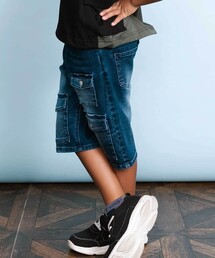 WASK（ワスク）の「【接触冷感】6分丈 フラップポケット ストレッチデニムパンツ（デニムパンツ）」