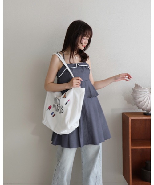 JUMELLE(ジュメロ)の「プリーツキャミワンピ(ワンピース・レディース・グレー/ベージュ・FREE)」の20枚目の写真