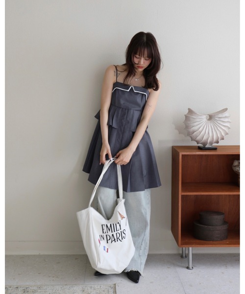 JUMELLE(ジュメロ)の「プリーツキャミワンピ(ワンピース・レディース・グレー/ベージュ・FREE)」の21枚目の写真