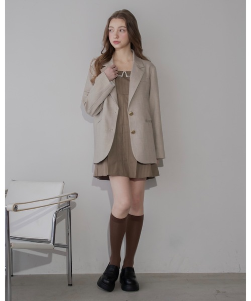 JUMELLE(ジュメロ)の「プリーツキャミワンピ(ワンピース・レディース・グレー/ベージュ・FREE)」の19枚目の写真