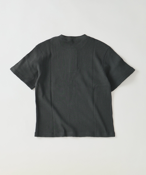 JOURNAL STANDARD（ジャーナルスタンダード）の「TC サーマル 半袖 ヘンリーネック Tシャツ（Tシャツ/カットソー・メンズ・ダークグリーン/カーキ/ブラック/ホワイト・LARGE/MEDIUM）」の9枚目の写真