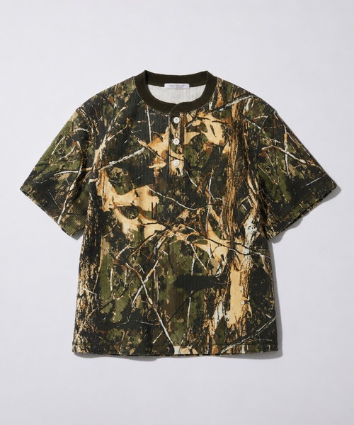JOURNAL STANDARD(ジャーナルスタンダード)の「TC サーマル 半袖 ヘンリーネック Tシャツ(Tシャツ/カットソー・メンズ・ダークグリーン/カーキ/ブラック/ホワイト・LARGE/MEDIUM)」の4枚目の写真