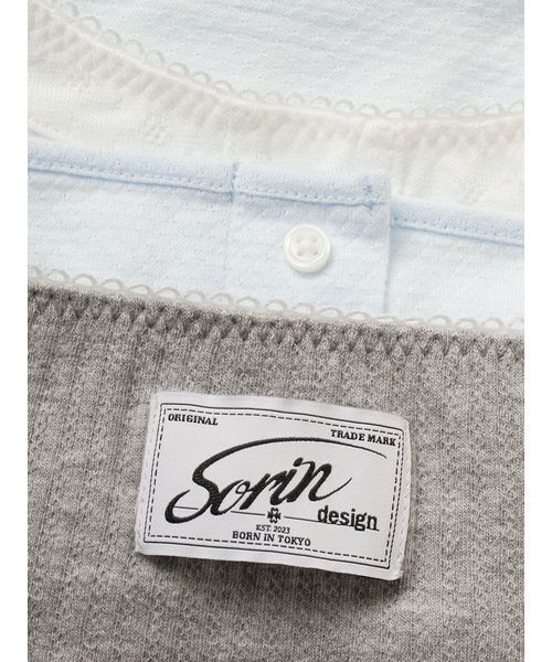 SORIN（ソリン　）の「セットアップ対応可能【MADE IN JAPAN 】3 Layers Camisole/3レイヤーキャミソール（キャミソール・レディース・グレー/オフホワイト・38/36）」の4枚目の写真