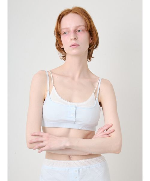 SORIN（ソリン　）の「セットアップ対応可能【MADE IN JAPAN 】3 Layers Camisole/3レイヤーキャミソール（キャミソール・レディース・グレー/オフホワイト・38/36）」の6枚目の写真