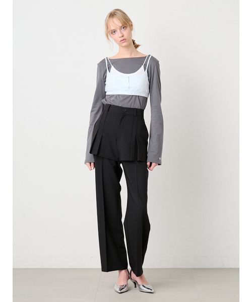 SORIN（ソリン　）の「セットアップ対応可能【MADE IN JAPAN 】3 Layers Camisole/3レイヤーキャミソール（キャミソール・レディース・グレー/オフホワイト・38/36）」の5枚目の写真