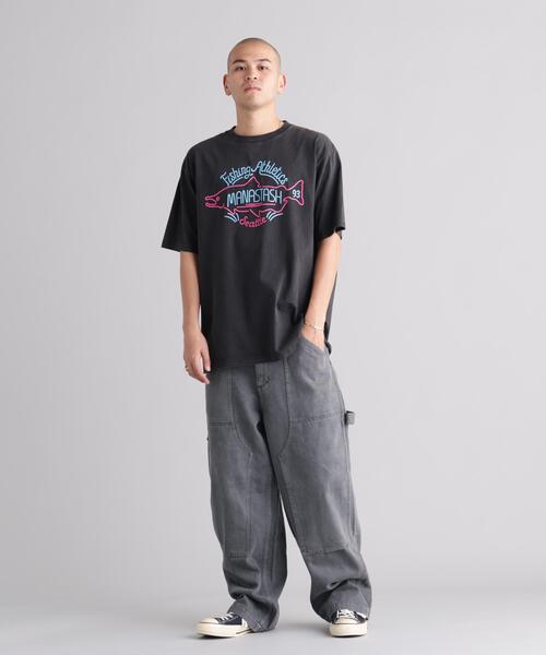 MANASTASH(マナスタッシュ)の「MANASTASH/マナスタッシュ PUMICE TEE NEON SIGN(Tシャツ/カットソー・メンズ・ライトグリーン/ホワイト/ブラック・L/S/XL/M)」の5枚目の写真